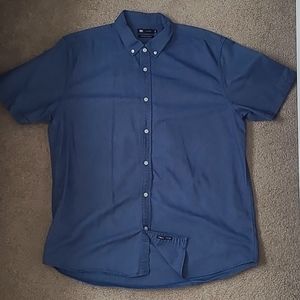 Blue Le31 Short Sleeve Button Up